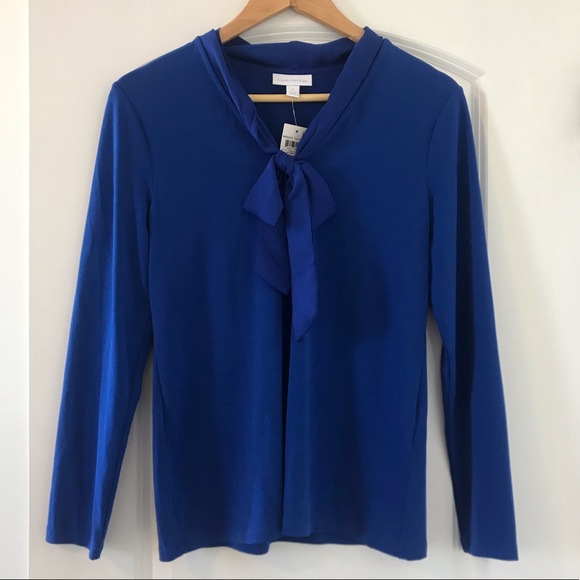 NWT Macy’s Charter Club Royal Blue Blouse (S) - Picture 1 of 5